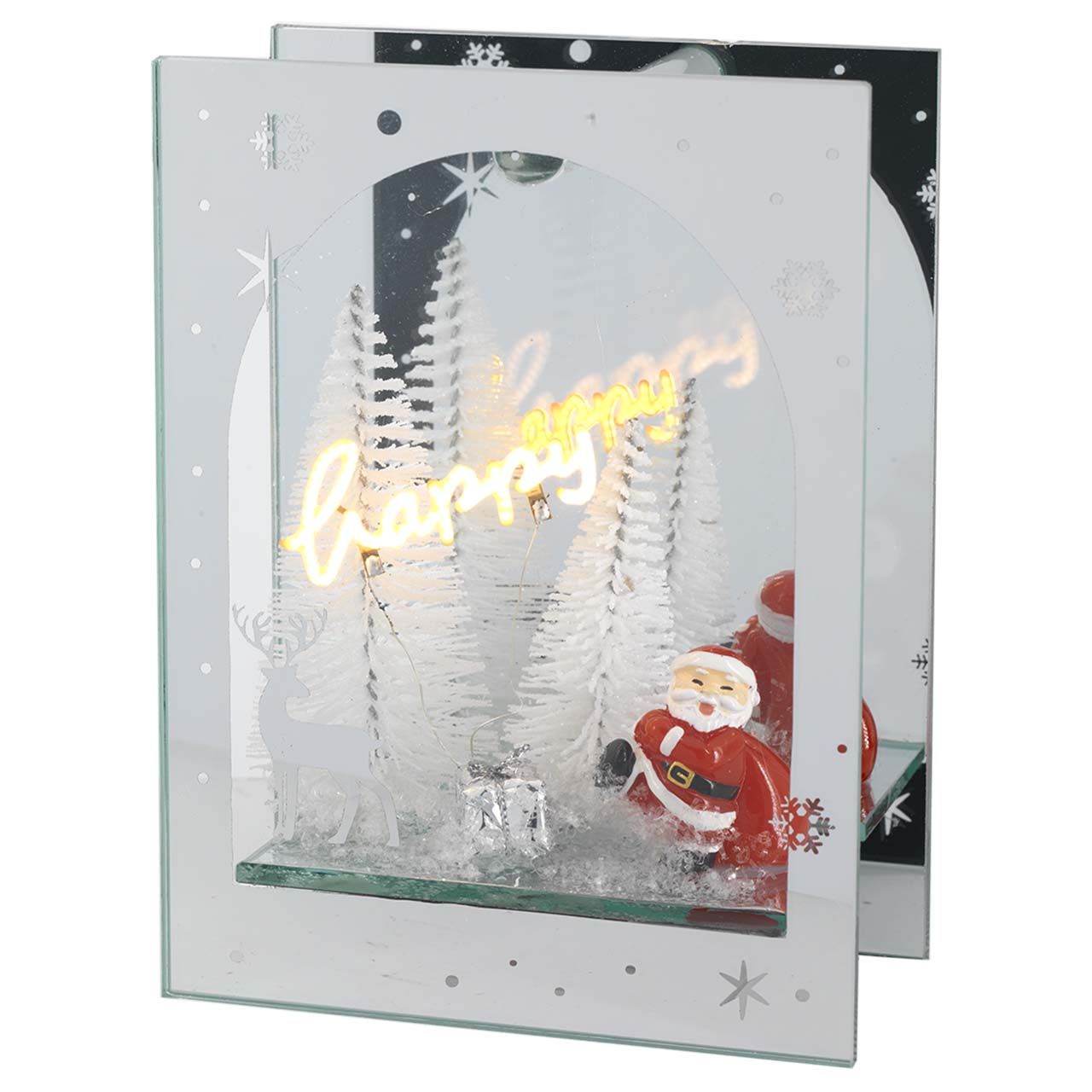 VETRINETTA NATALIZIA CON LED Happy